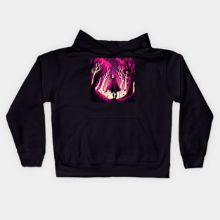 Quirky Magenta Skeleton Kids Hoodie